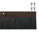 Skruemonterede dørbørste tætninger 2 pcs Brun 100 cm