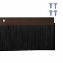 Skruemonterede dørbørste tætninger 2 pcs Brun 100 cm