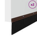 Skruemonterede dørbørste tætninger 2 pcs Brun 100 cm