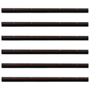 Skruemonterede dørbørste tætninger 6 pcs Brun 100 cm