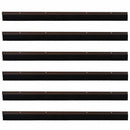 Skruemonterede dørbørste tætninger 6 pcs Brun 100 cm