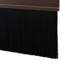 Skruemonterede dørbørste tætninger 12 pcs Brun 100 cm