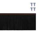 Skruemonterede dørbørste tætninger 2 pcs Brun 100 cm
