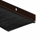 Skruemonterede dørbørste tætninger 6 pcs Brun 100 cm