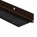 Skruemonterede dørbørste tætninger 12 pcs Brun 100 cm