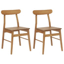 Spisestuestol 2 pcs Naturfarvet 43 x 44,5 x 77 cm