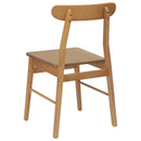 Spisestuestol 2 pcs Naturfarvet 43 x 44,5 x 77 cm