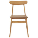 Spisestuestol 2 pcs Naturfarvet 43 x 44,5 x 77 cm