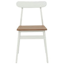Spisestuestol 2 pcs Hvid og Naturlig 43 x 44,5 x 77 cm