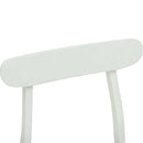 Spisestuestol 2 pcs Hvid 43 x 44,5 x 77 cm Massiv Gummitræ