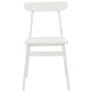 Spisestuestol 2 pcs Hvid 43 x 44,5 x 77 cm Massiv Gummitræ