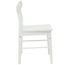 Spisestuestol 2 pcs Hvid 43 x 44,5 x 77 cm Massiv Gummitræ