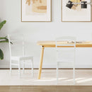 Spisestuestol 2 pcs Hvid Massiv Gummitræ