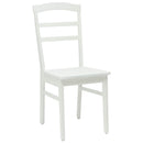 Spisestuestol 2 pcs Hvid Massiv Gummitræ