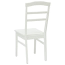 Spisestuestol 2 pcs Hvid Massiv Gummitræ