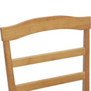 Spisestuestol 2 pcs Naturlig og lys Massiv Gummitræ