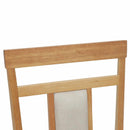 Spisestuestol 2 pcs Naturlig og lys Massiv Gummitræ