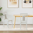 Spisestuestol 2 pcs Hvid Massiv Gummitræ