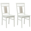 Spisestuestol 2 pcs Hvid Massiv Gummitræ