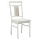 Spisestuestol 2 pcs Hvid Massiv Gummitræ