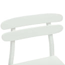 Spisestuestol 2 pcs Hvid Massiv Gummitræ