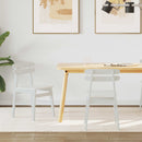 Spisestuestol 2 pcs Hvid Massiv Gummitræ