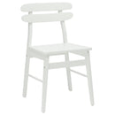Spisestuestol 2 pcs Hvid Massiv Gummitræ