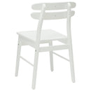 Spisestuestol 2 pcs Hvid Massiv Gummitræ