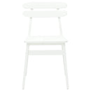 Spisestuestol 2 pcs Hvid Massiv Gummitræ