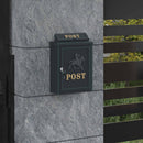 Væghængt Postkasse med dør Grøn 29 x 13 x 41 cm Gustt aluminium