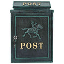 Væghængt Postkasse med dør Grøn 29 x 13 x 41 cm Gustt aluminium