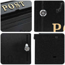 Væghængt Postkasse med dør Sort 29 x 13 x 41 cm Gustt aluminium