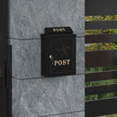 Væghængt Postkasse med dør Sort 29 x 13 x 41 cm Gustt aluminium