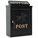 Væghængt Postkasse med dør Sort 29 x 13 x 41 cm Gustt aluminium
