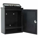 Væghængt Postkasse med dør Sort 29 x 13 x 41 cm Gustt aluminium