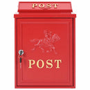 Væghængt Postkasse med dør Rød 29 x 13 x 41 cm Gustt aluminium
