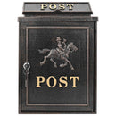 Væghængt Postkasse Bronze 29 x 13 x 41 cm Gustt aluminium