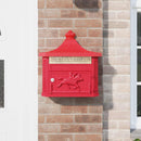 Væghængt Postkasse Rød 40,5 x 16 x 45 cm Gustt aluminium