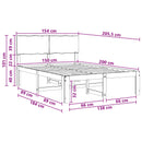 Dobbelt Sengestel med Hovedgærde ROSTOCK Mørk Brun 150 x 200 cm