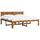 Dobbelt Sengestel med Hovedgærde ROSTOCK Naturfarvet