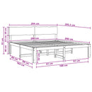 Dobbelt Sengestel med Hovedgærde ROSTOCK Hvid 200 x 200 cm