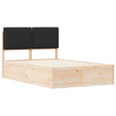 Sengestel med Polstret Hovedgavl Sort 120 x 200 cm