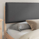 Sengestel med Polstret Hovedgavl Mørkegrå 200 x 200 cm