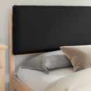 Sengestel med Polstret Hovedgavl Sort 200 x 200 cm