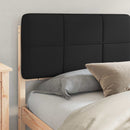 Sengestel med Polstret Hovedgavl Sort 200 x 200 cm