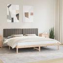 Sengestel med Polstret Hovedgavl Gråbrun 200 x 200 cm