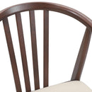 Spisestuestol 2 pcs Lys brun og lys Solid gummitræ