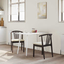 Spisestuestol 2 pcs Lys brun og lys Solid gummitræ