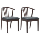 Spisestuestol 2 pcs Lys brun og sort Solid gummitræ