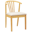 Spisestuestol 2 pcs Naturlig og lys Solid gummitræ